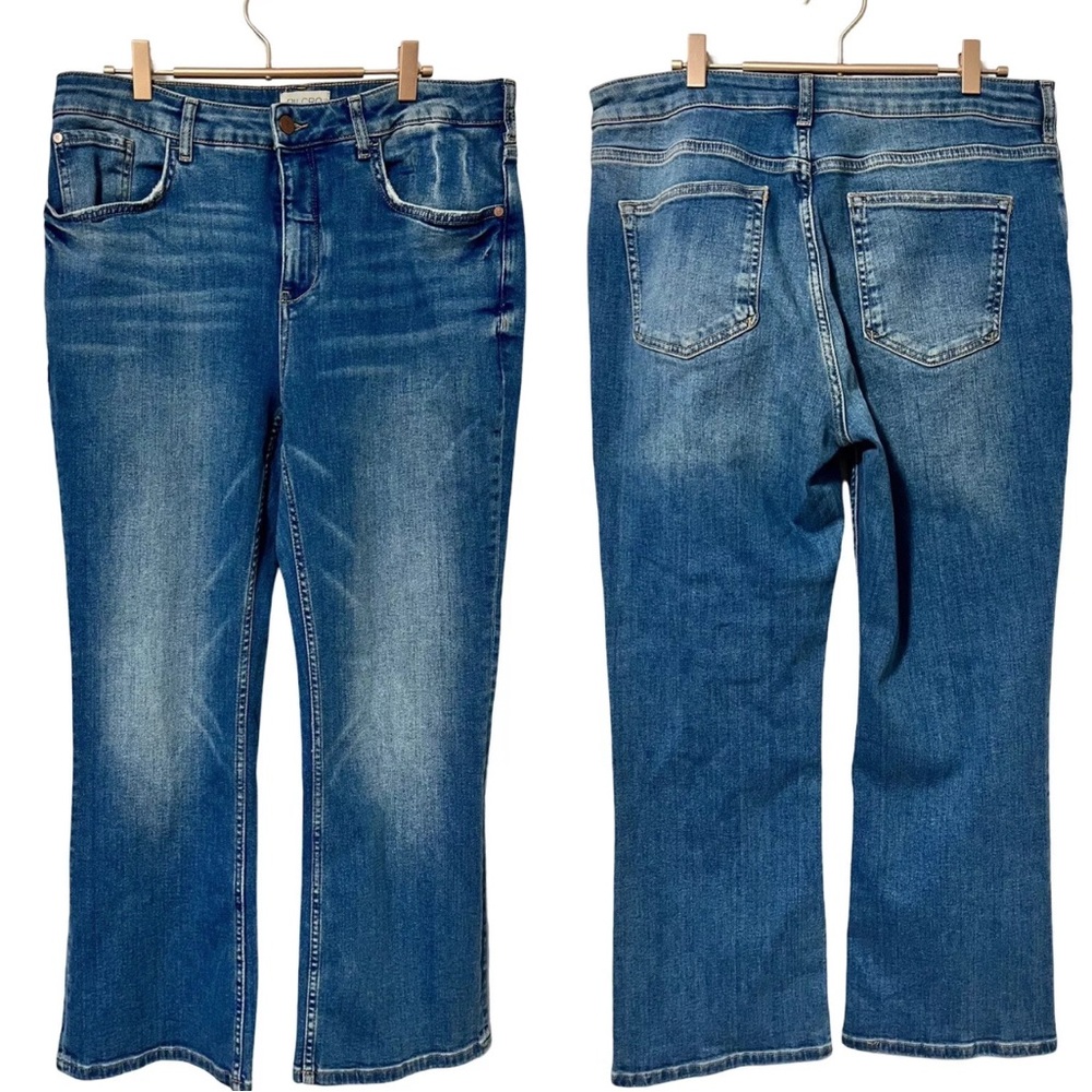 Anthropologie Pilcro High Rise Wide Leg Jeans Size 32 Blue Medium Wash Ankle